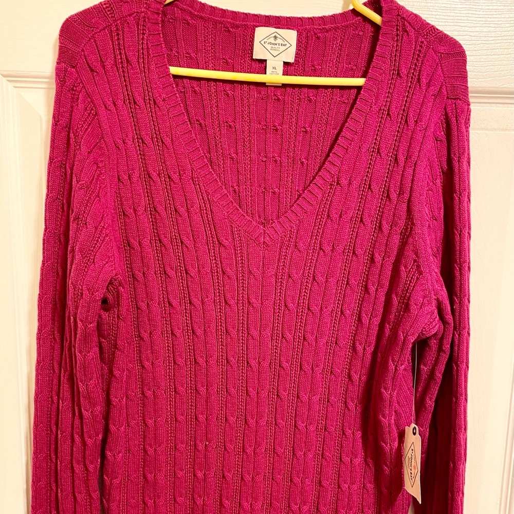 Bright pink sweater